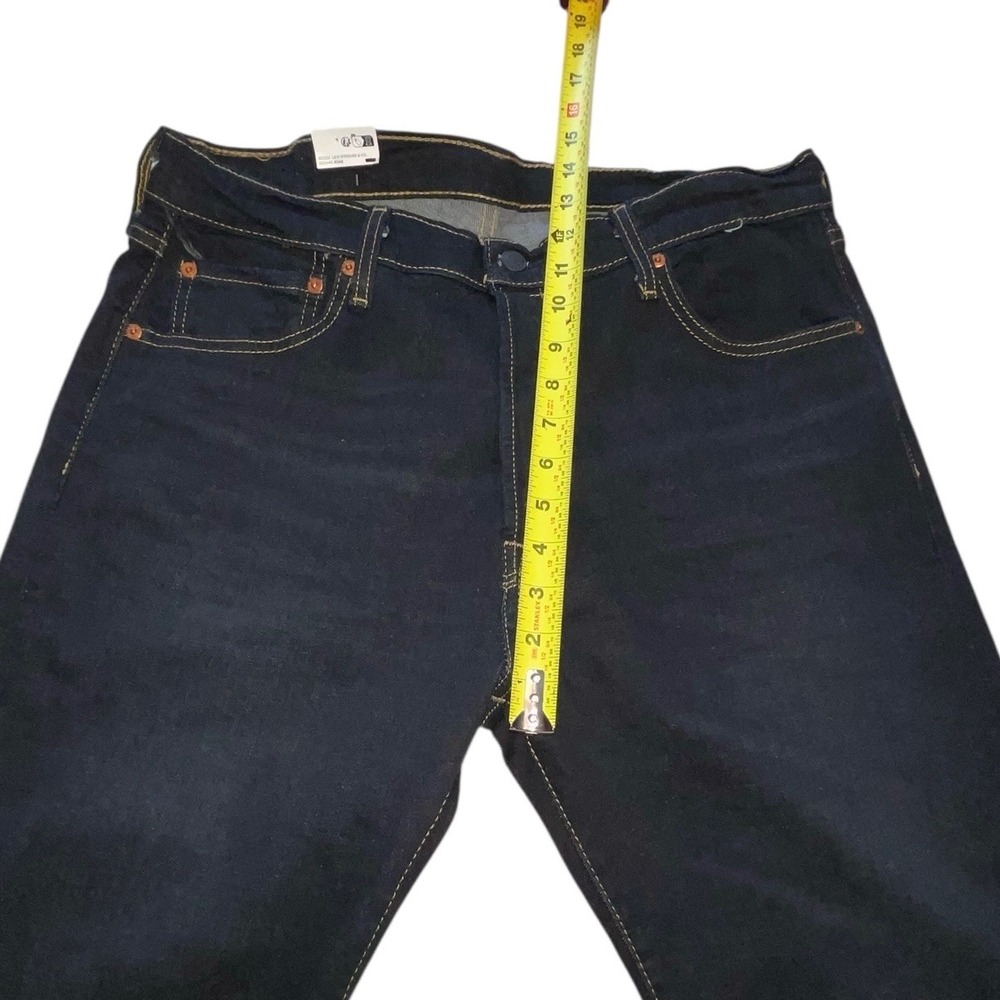 New Levi's Men's 501 Original Button Fly Jeans Size 36x32 Straight Dark Wash - Picture 5 of 13